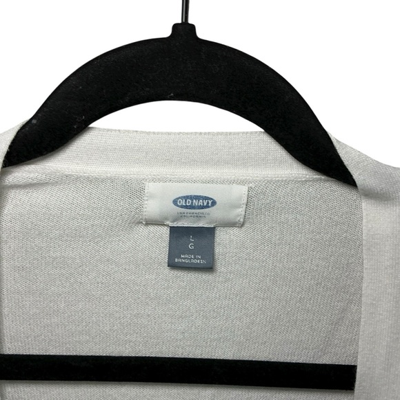 Old Navy Open Front Lightweight Cardigan Sweater Beige Neutral Long Sleeve Sz L - Picture 4 of 4